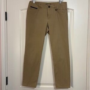Women's Tan Straight Leg Casual Pants Size 10 Equestrian Detail Heritage classic